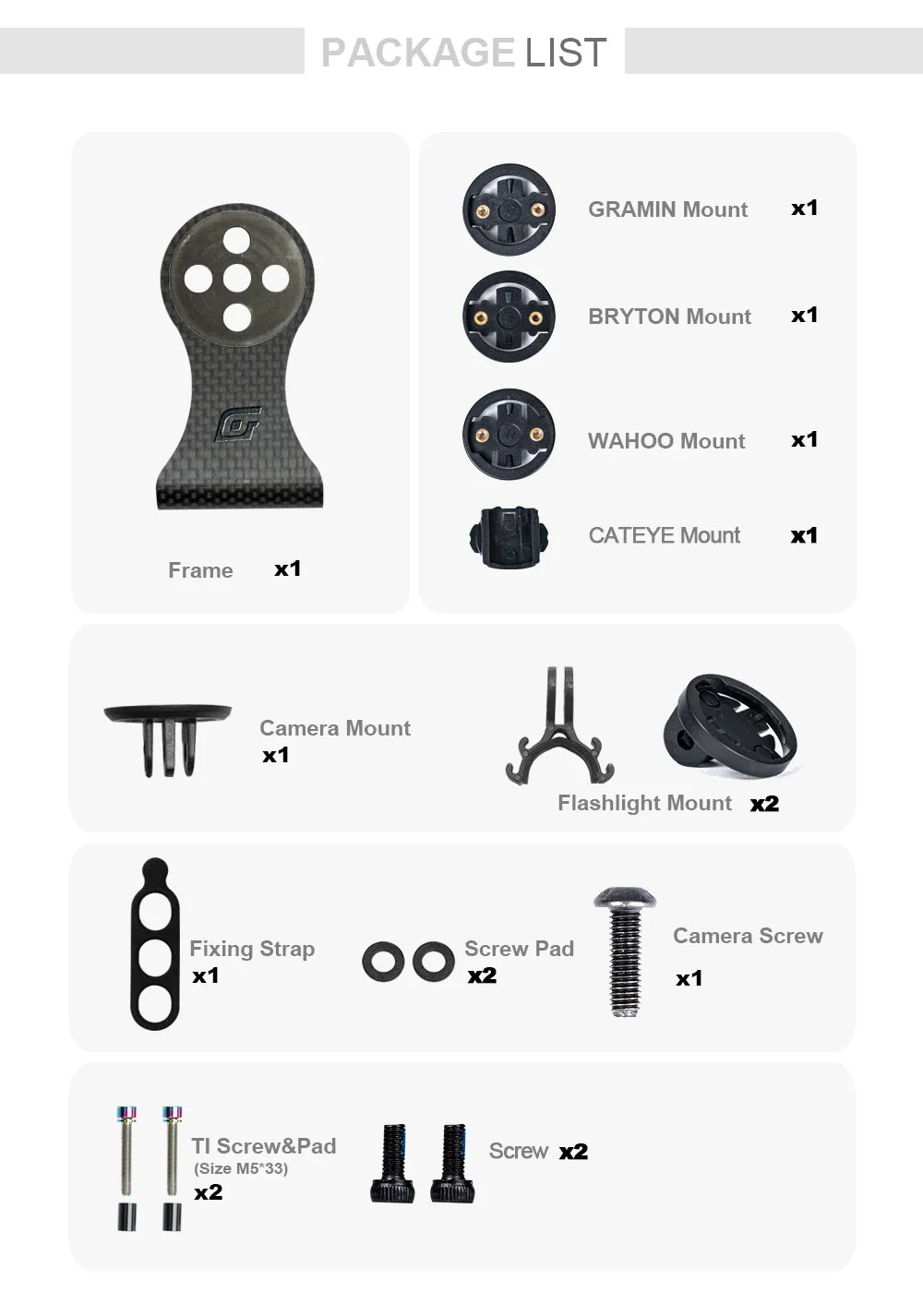 OGEVKIN Carbon Bike Stem Extension — Computer Mount Holder Rack for GPS, Cycling Computer, Camera & Light, 3K Black