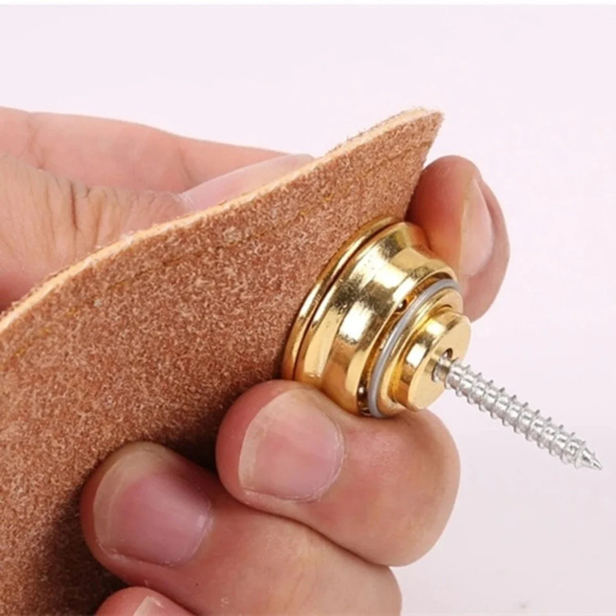 Miwayer Guitar Strap Lock - Heavy Duty Metal Button Security Straplock for Electric, Acoustic, Bass & Ukulele
