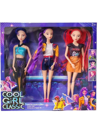 HOT K-Pop Demon Hunters Doll Toys – Rumi, Mira & Zoey Action Figures, Princess Baby Girl Plastic DIY Toy for Girls