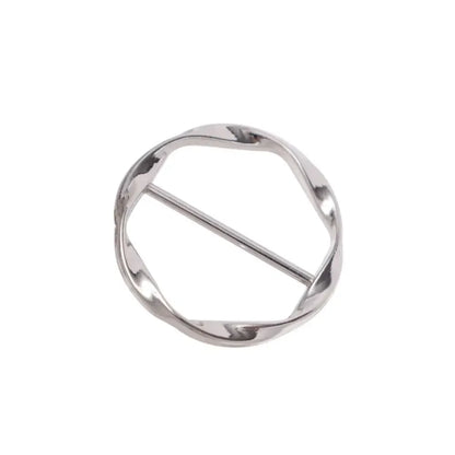 Scarf Buckle & Ring – Shawl, T-Shirt, Waist Clip Brooch, Silk Clasp Fashion Jewelry Accessory