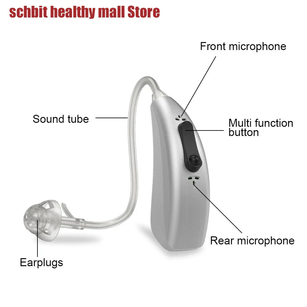 2024 Bluetooth Hearing Aid – ELHearing Rechargeable Mini Device with Programmable Digital Features & Portable Charging Case