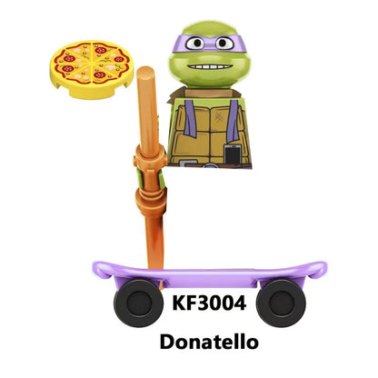 KDL831 Mini Action Figure Building Blocks – Leo, Raph & Don Weapons Movie Bricks MOC DIY Toys for Kids