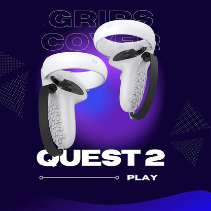 HUNDAI Oculus Quest 2 Silicone Controller Cover — Protective VR Touch Grip with Knuckle Strap