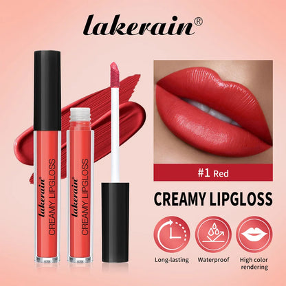 Velvet Matte Lip Gloss – 8 Colors Long-Lasting, Non-Drying, Moisturizing Plumping Lipstick for All Skin Tones
