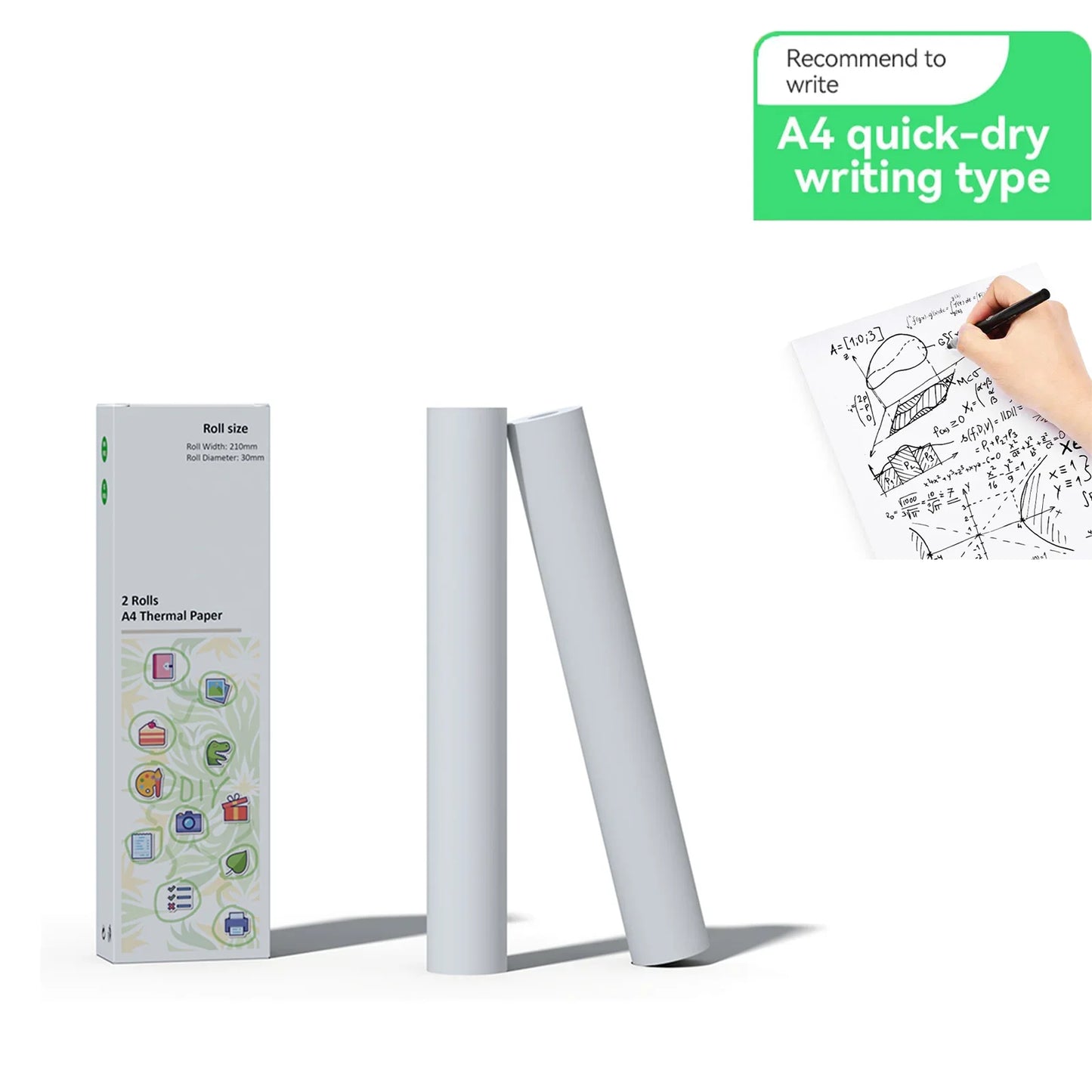A4 Thermal Paper Roll – 210x30mm for A4 Wireless Bluetooth A40/X8 Printer
