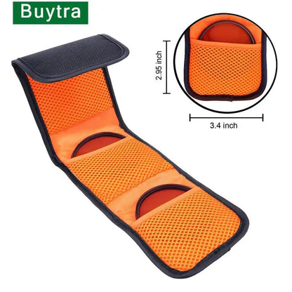3-Pocket Camera Lens Filter Pouch – Wallet Case for 82mm ND, UV & CPL Filters