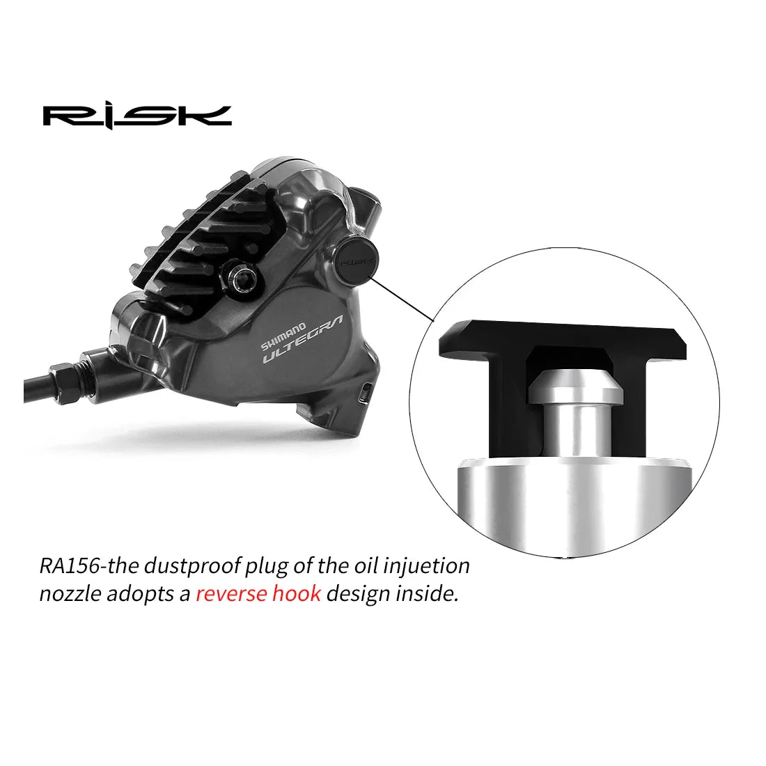 4PCS RISK Road Bike Disc Brake Bleed Nipple Caps – Dustproof Oil Nozzle Covers for Shimano R7170 / R8170 Bicycle Maintenance Parts