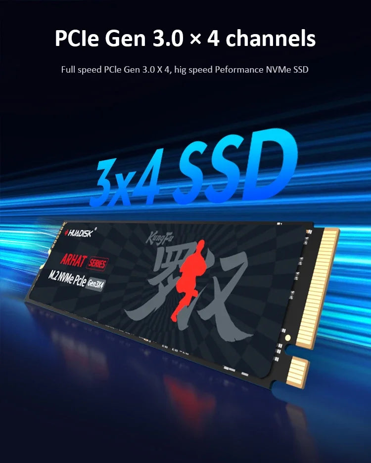 HUADISK M.2 NVMe PCIe SSD 128GB-2TB, High-Speed Internal Solid State Drive for Laptop & Desktop, M.2 2280