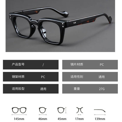 New Retro Square Frame Reading Glasses – High-Definition Printed Presbyopia Glasses for Men & Women