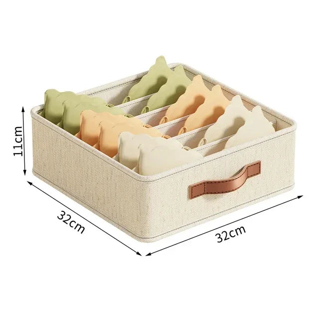 Underwear & Sock Storage Box – Cabinet Drawer Organizer with Dividers for Clothes, Ties & Wardrobe
