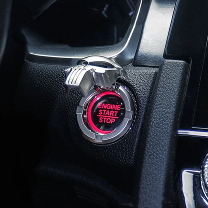 Ignition Switch Protective Cover – Engine Start/Stop Button Sticker for Car Interior Accessories