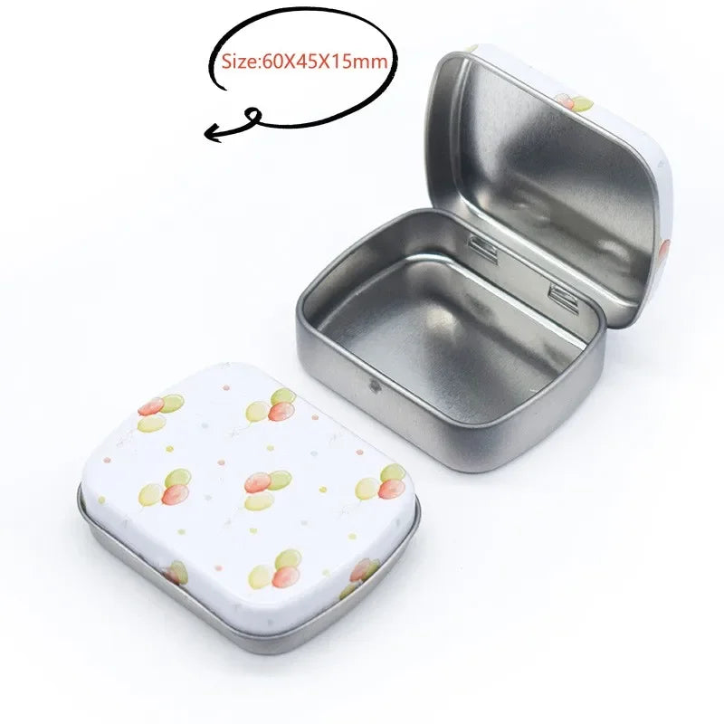 Square Silver Tin Storage Boxes – Small Metal Box for Jewelry, Keys, Coins & Wedding Candy