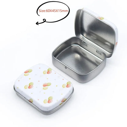 Square Silver Tin Storage Boxes – Small Metal Box for Jewelry, Keys, Coins & Wedding Candy