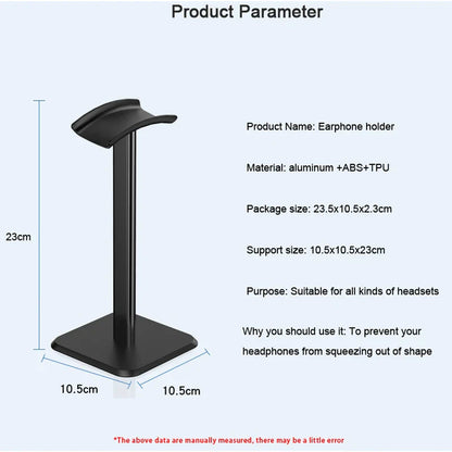 Universal Aluminum Headphone Stand, Flexible Headset Holder and Fashion Headphone Hanger for Mobile Phones