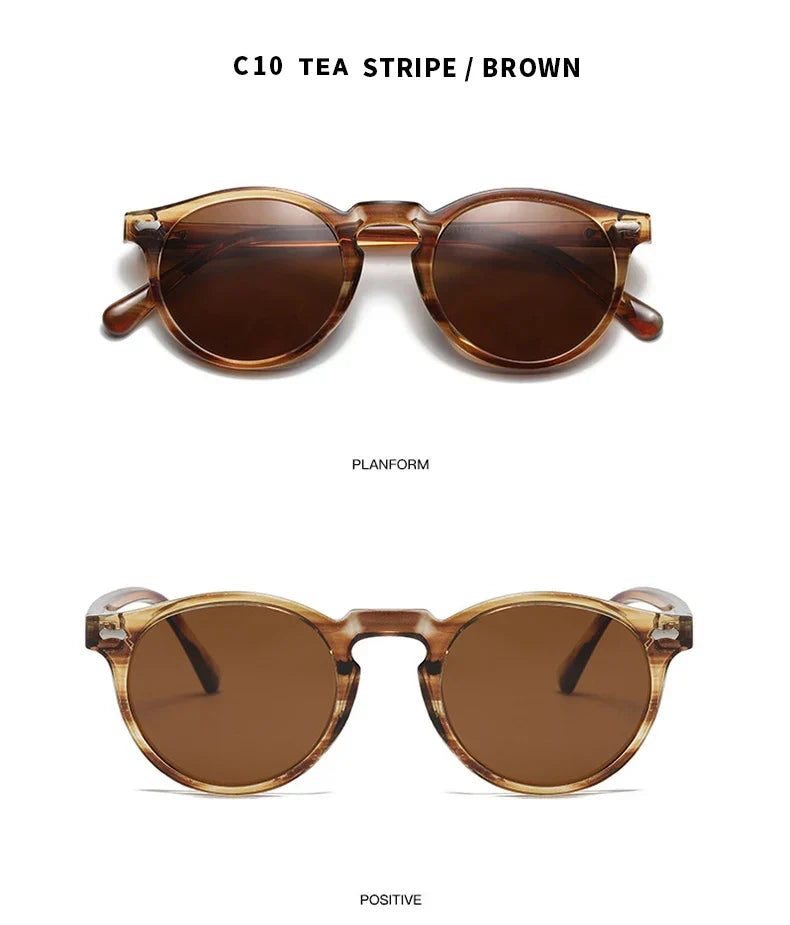 Retro Polarized Sunglasses — Small Round Vintage Shades for Men & Women