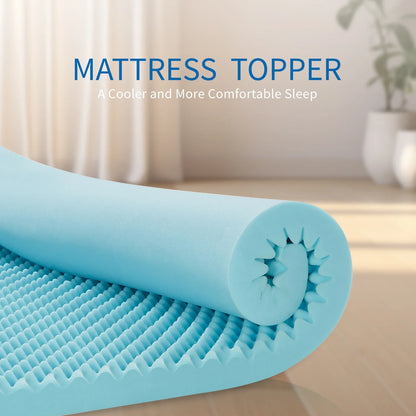 2", 3", 4" Full Memory Foam Mattress Topper - Gel-Infused Comfort Pad for Full/Double Bed, Soft Foam Mattress