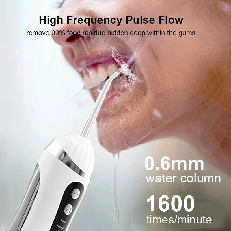 Teeth Water Flosser – Portable Electric Oral Irrigator for Home Dental Cleaning, Rechargeable & Waterproof