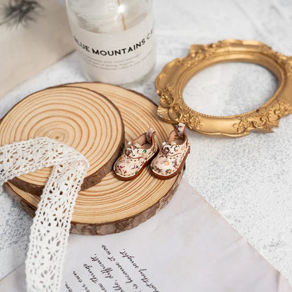 Blythe Baby Mini Cowhide Shoes – Handmade OB22 OB24 UFDOLL Checker Doll Accessories