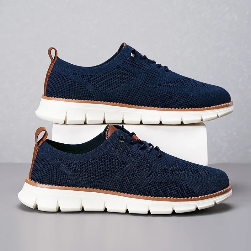 Men's Casual Sports Shoes - Anti-Slip, Wear-Resistant, Breathable Cushioning with Color Blocking Design