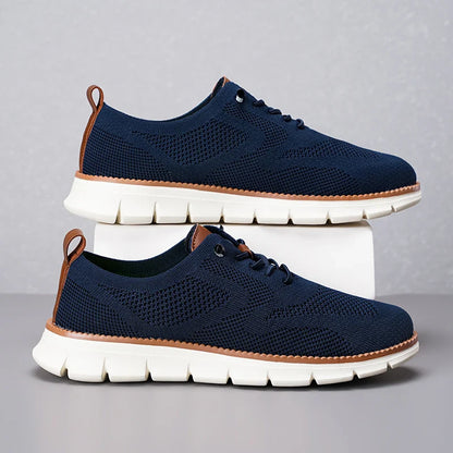Men's Casual Sports Shoes - Anti-Slip, Wear-Resistant, Breathable Cushioning with Color Blocking Design