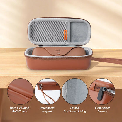 HIBLOKS Portable Glasses Bag — Anti-Fall Soft Case for Ray-Ban Meta Wayfarer RW4008/RW4006/RW4012 Skyler & Headliner (GEN1 & GEN2)