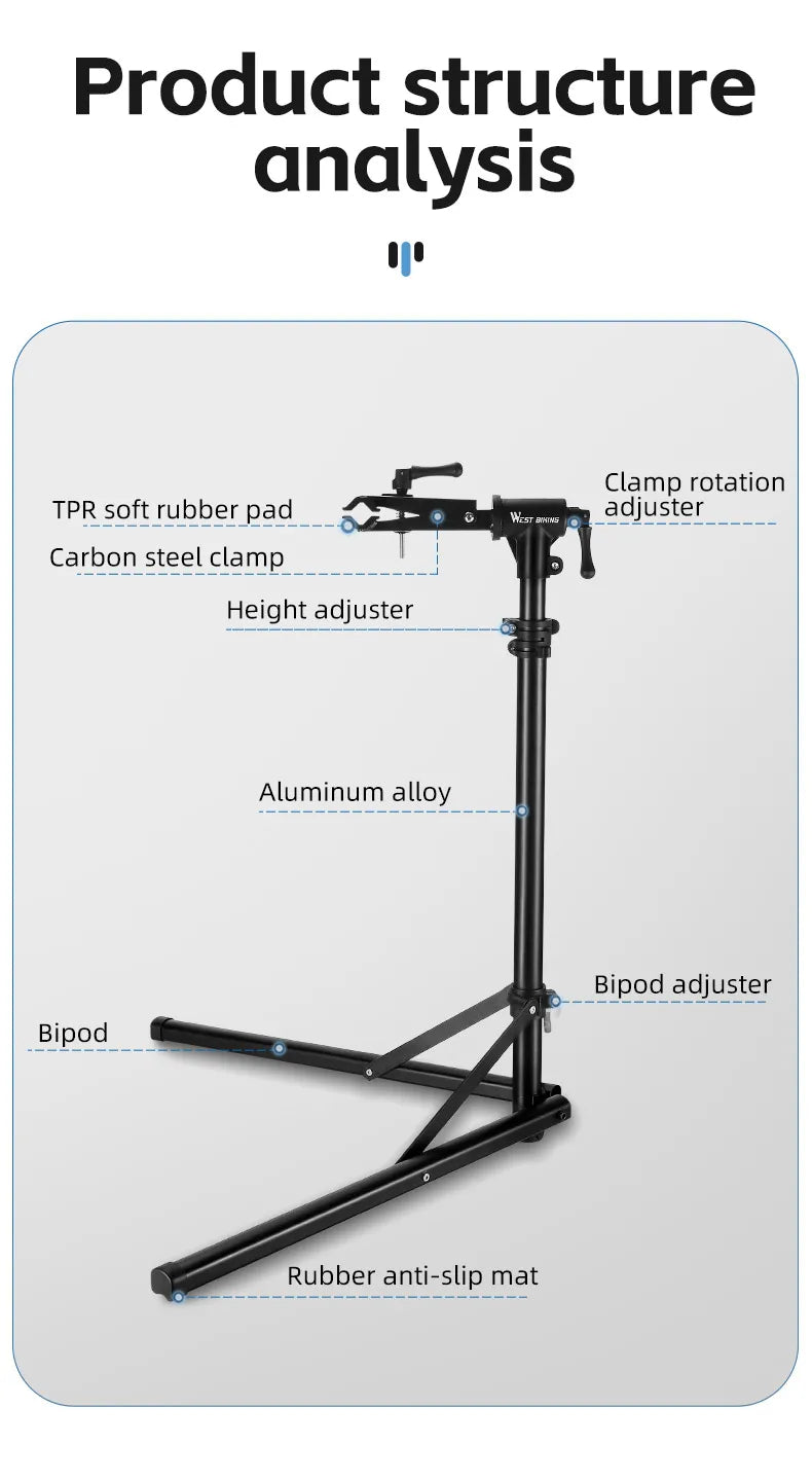 WEST BIKING Foldable Bike Repair & Display Stand – Multipurpose Wall/Floor Rack for Bicycle Storage & Maintenance