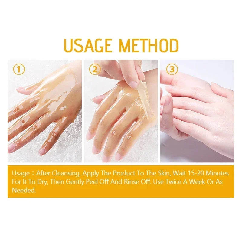 Yellow Peeling Lotion – 100% Organic Body Scrub with Hyaluronic Acid, Dark Skin Bleaching, Exfoliating, Whitening & Moisturizing