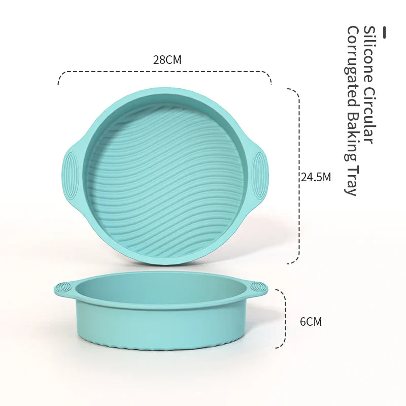 3D Silicone Cake Mold Decorating Tool for Pastry, DIY Cake Pan, Fluted Tube Pan and Airfryer Bakeware Accessories