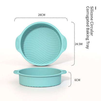 3D Silicone Cake Mold Decorating Tool for Pastry, DIY Cake Pan, Fluted Tube Pan and Airfryer Bakeware Accessories