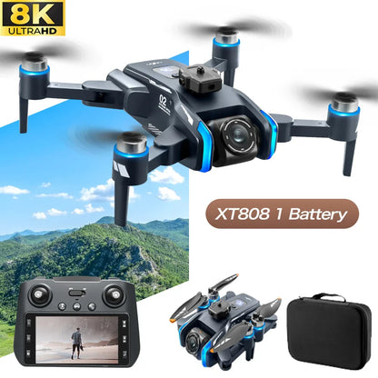 New XT808 Folding Drone – 5G Optical Flow GPS, WIFI Transmission, Professional Aerial Camera Quadcopter Toy Gift