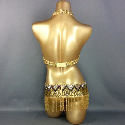 Sexy Belly Dance Costume Set for Women – 2-Piece Bra & Belt Outfit for Sizes 34D/DD,36D/DD,38/D/DDD,40B/C/D,42D/DD
