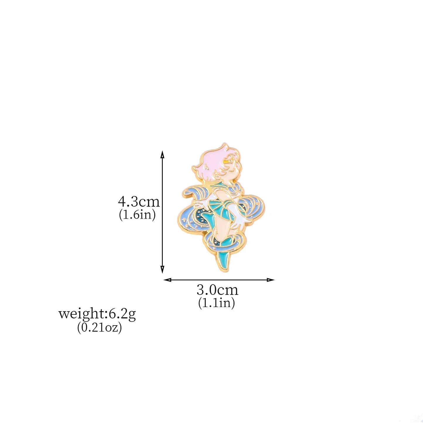 6PCS Anime Star & Moon Metal Keychains — Sailor Moon Tsukino Usagi & Luna Cat Cosplay Props, Pendant Jewelry Ornament