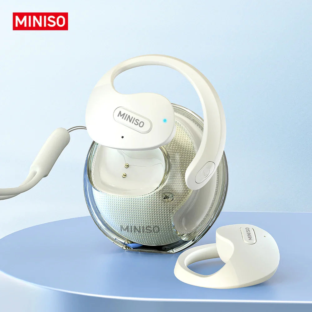 MINISO X15Pro Translator Bluetooth Earphones — Wireless Headset for Travel & Office, 5.4 AI Translation, ASMR App Compatible