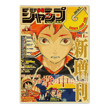 Vintage Anime Kraft Paper Posters – JoJo’s Bizarre Adventure, Jujutsu Kaisen & Demon Slayer Wall Art for Home Room Decor