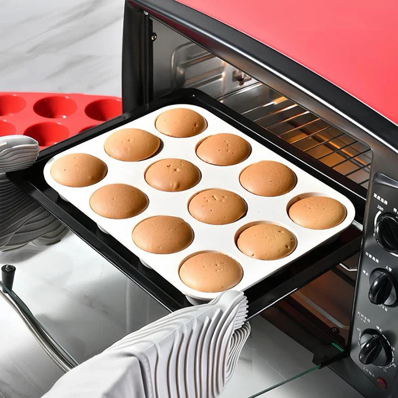12/24 Hole Silicone Baking Mold - 3D Sphere Chocolate Mold Cupcake Muffin Cake Pan for DIY Dessert Kitchen Tools