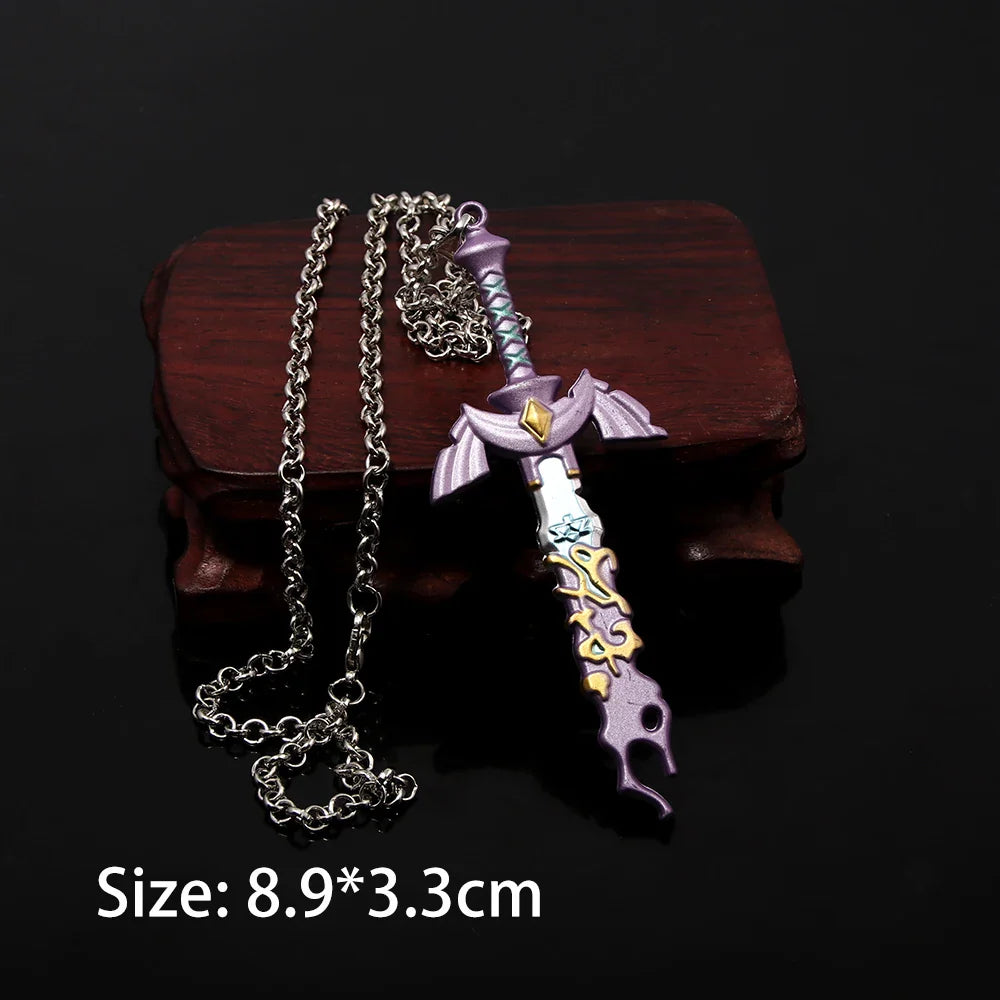 Zelda Tears of the Kingdom Purah Pad Keychain – Master Sword & Hylian Shield Pendant for Fans