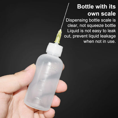 50ML Plastic Alcohol Dispenser Bottle – For Rosin, Solder Flux Paste, PCB Cleaning & Phone Welding Repair Tools