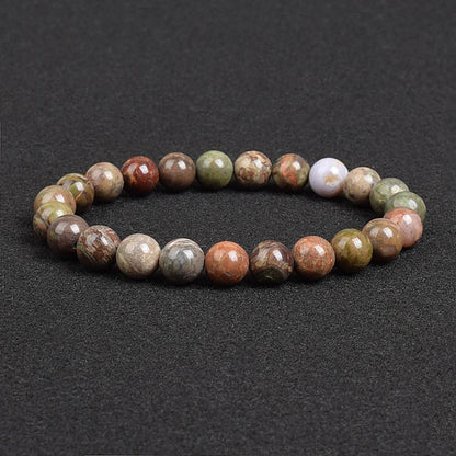 Genuine Natural Stone Beaded Bracelet – Apatite, Lapis Lazuli, Agate & Tiger Eye High Quality Crystal Gem Jewelry Bangle for Men & Women
