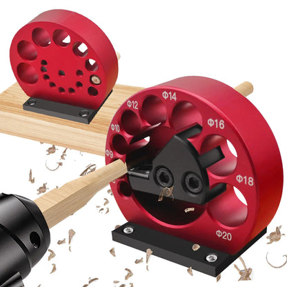 Adjustable Dowel Maker Jig Set with Carbide Blades - Woodworking Electric Drill Milling Auxiliary Tool for 8-Hole Dowel Production