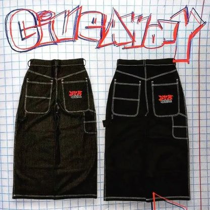 Y2K Baggy Jeans for Men & Women – 2000s Vintage Embroidered High-Quality Hip Hop Wide Leg Streetwear