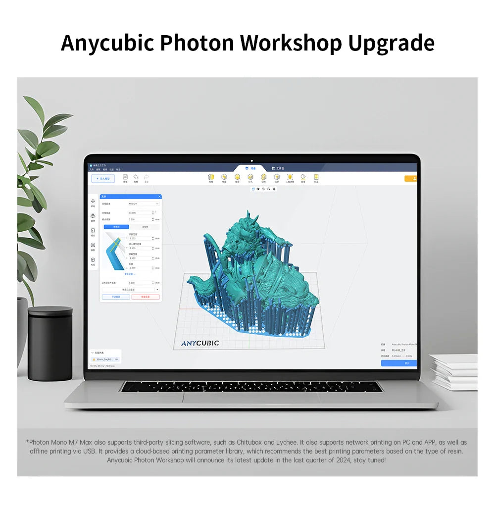 ANYCUBIC Photon Mono M7 Max 3D Printer — Ultra-Large 14.7L LCD Resin Printer with 298x168x300mm Build Volume