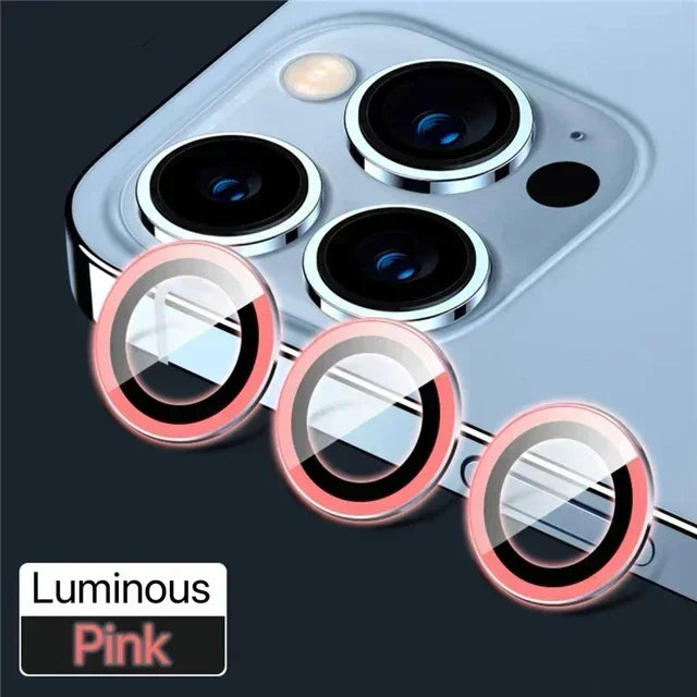 3PCS Metal Camera Lens Protectors – Glass Back Lens Protection Film for iPhone 15/15 Plus, 14/14 Pro Max, 13/13 Mini, 12/11