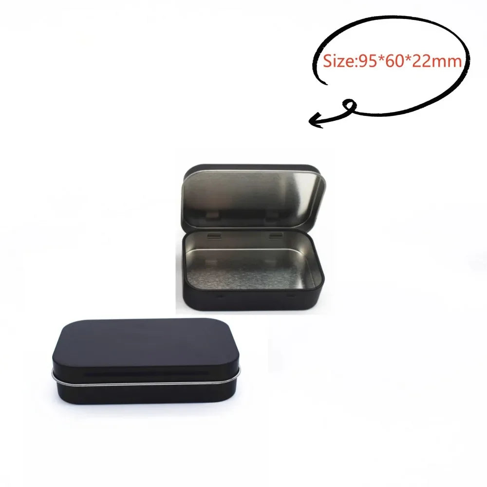 Square Silver Tin Storage Boxes – Small Metal Box for Jewelry, Keys, Coins & Wedding Candy