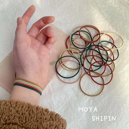 100PCS Hair Ties Elastic Rubber Bands - Thin Ponytail Scrunchies for Women & Men, Hair Accessories
