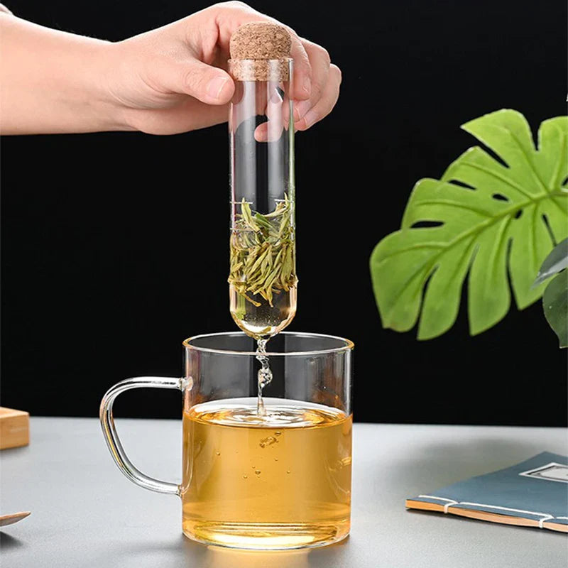 Glass Tea Infuser – Stylish Tea Strainer for Mug, Puer & Herb Tea Filter Accessory