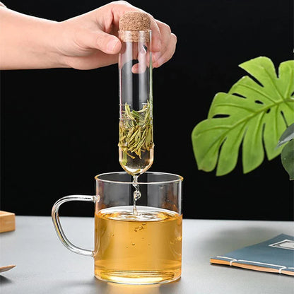Glass Tea Infuser – Stylish Tea Strainer for Mug, Puer & Herb Tea Filter Accessory