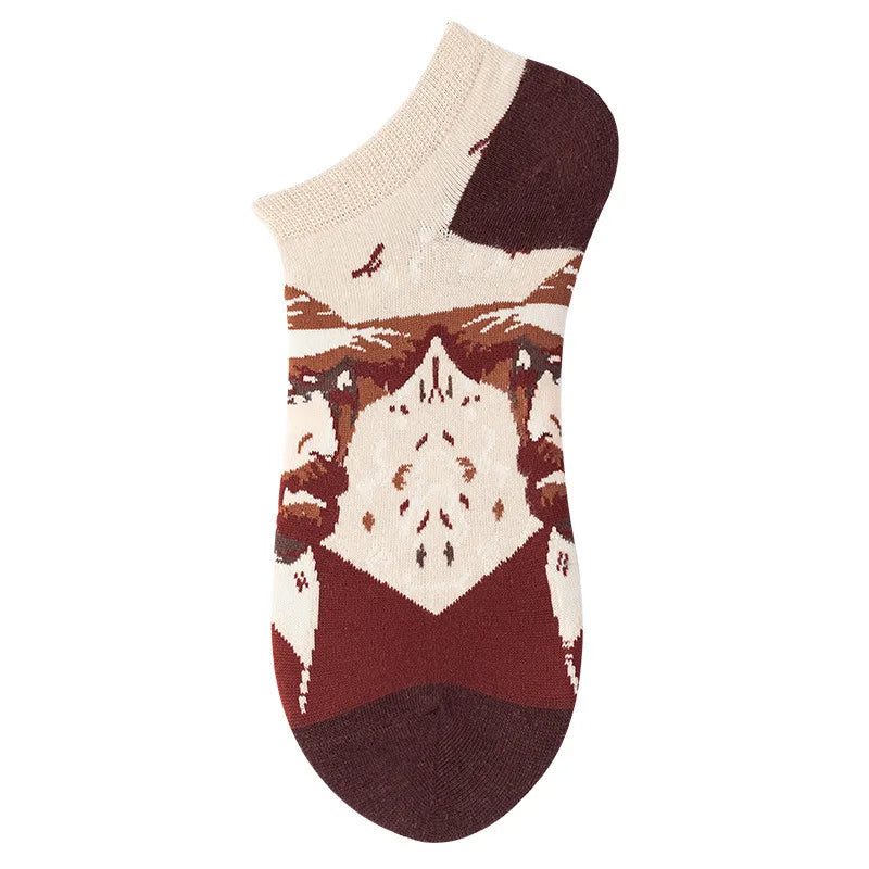 40-Style Colorful Cotton Ankle Socks – Fashion Novelty Short Socks for Men & Women, Funny Animal, Food & Avocado Casual Designs