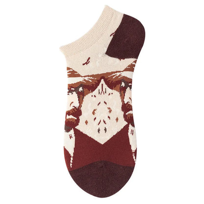 40-Style Colorful Cotton Ankle Socks – Fashion Novelty Short Socks for Men & Women, Funny Animal, Food & Avocado Casual Designs