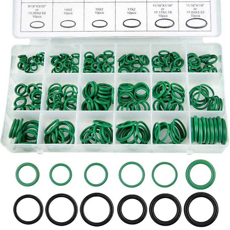 Nitrile Rubber O-Ring Assortment Kit: High-Pressure Sealing Set for Plumbing, Automotive, and Faucet Repair