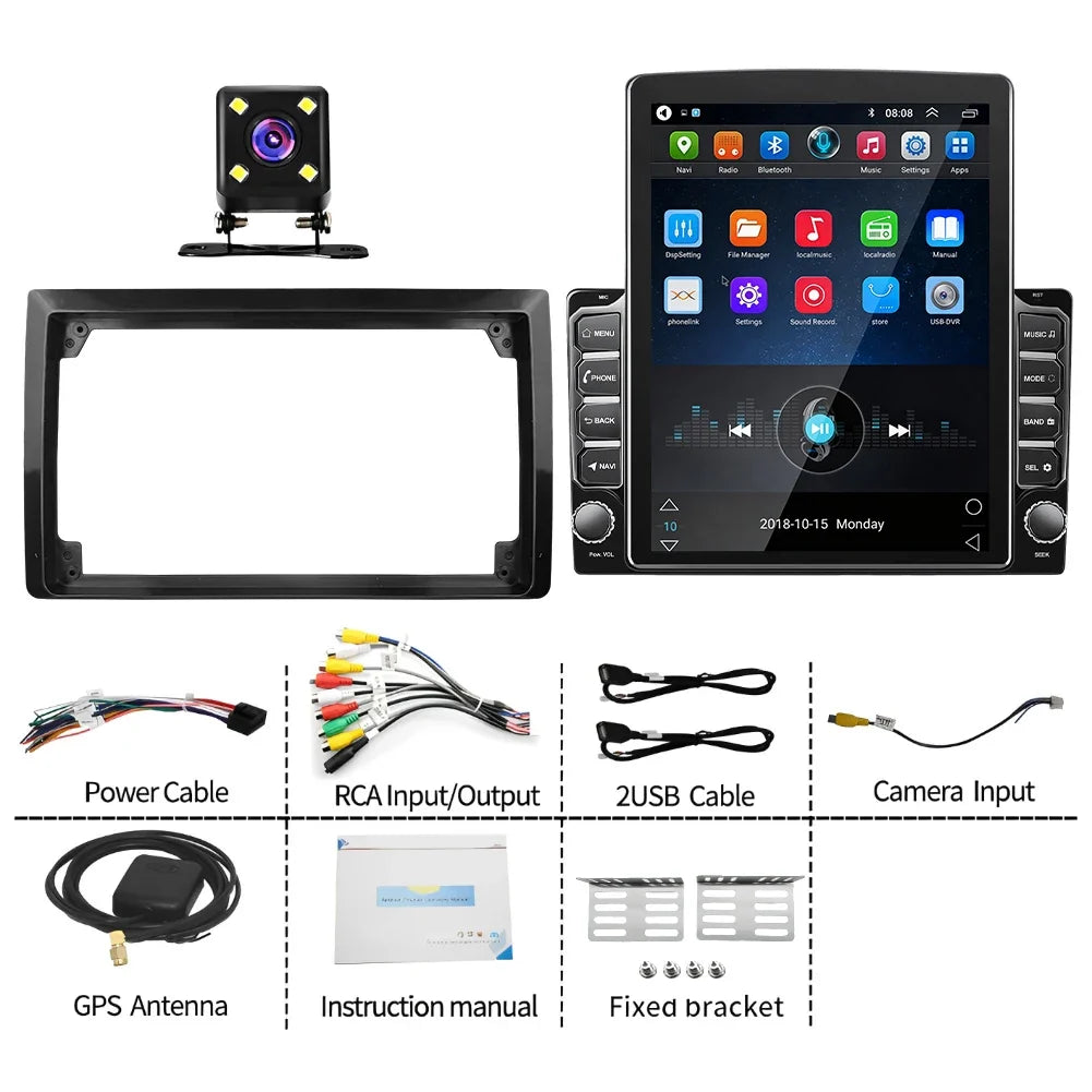 9.7" Double-DIN Car Stereo - GPS Navigation Head Unit with Wireless CarPlay & Bluetooth for Chevrolet Impala 2014-2020